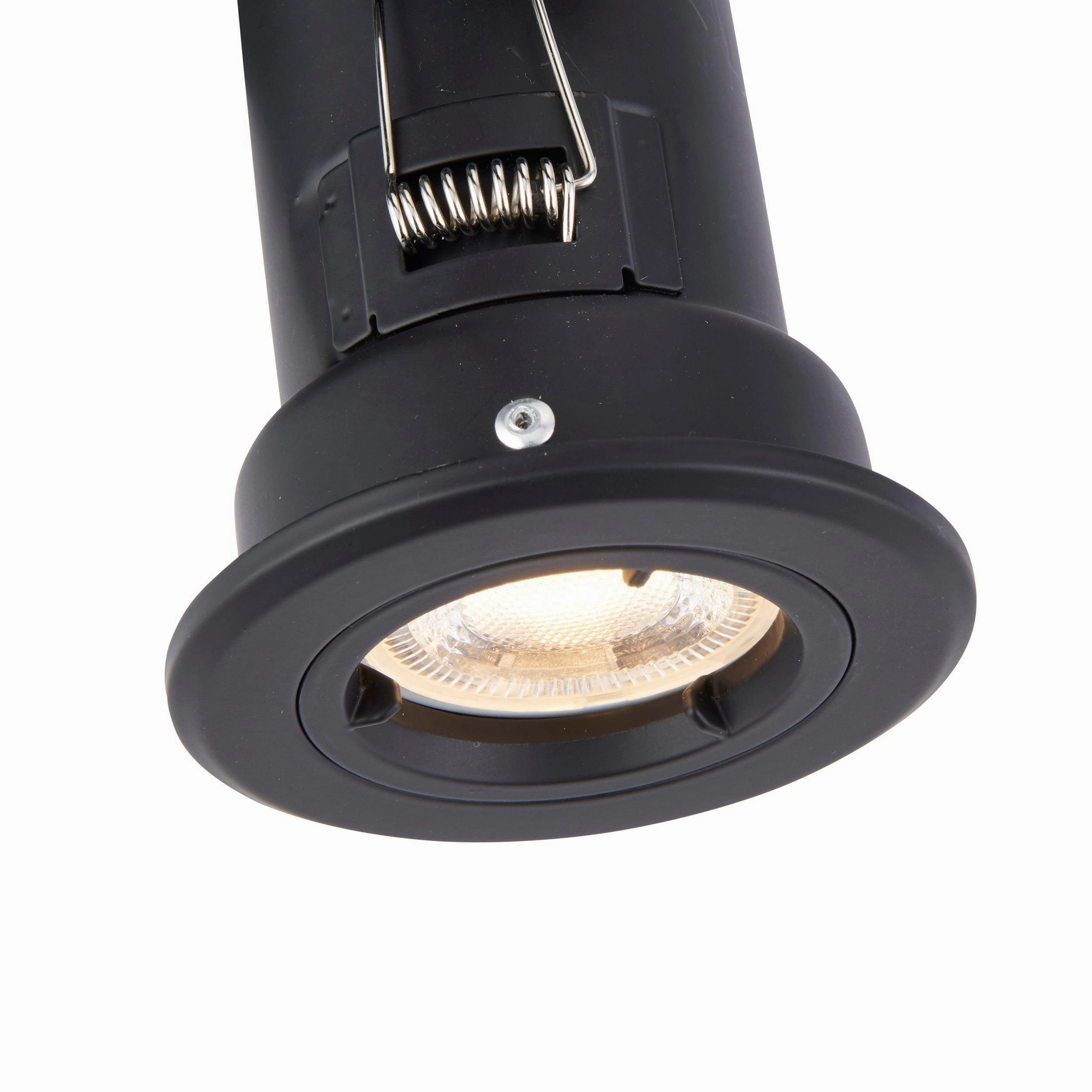 ShieldPLUS Black Fire Rated Fixed Recessed Light 50W