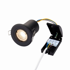 ShieldPLUS Black Fire Rated Fixed Recessed Light 50W adjustable floor standing lamp