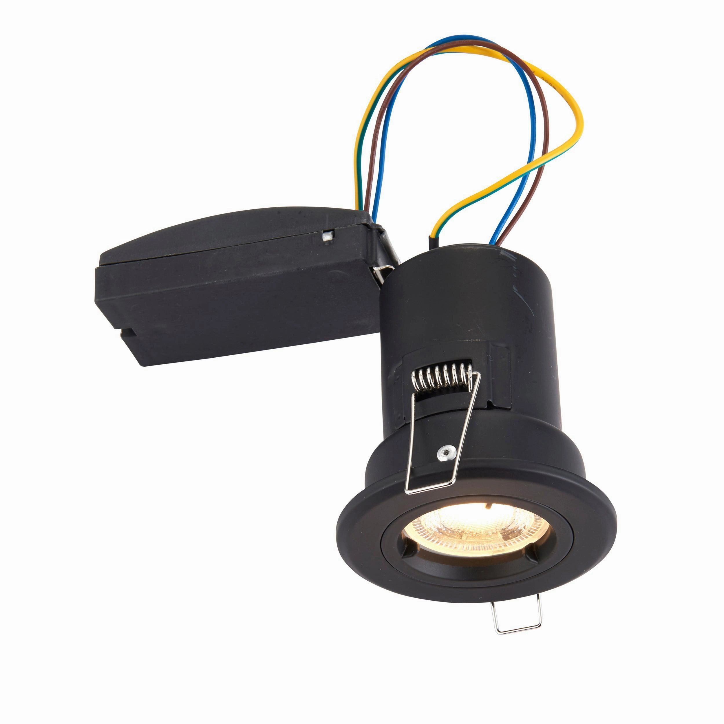 ShieldPLUS Black Fire Rated Fixed Recessed Light 50W