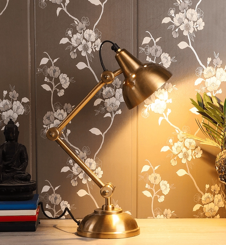 Shiny Gold Adjustable Iron Study Lamp decorative ceiling fixture