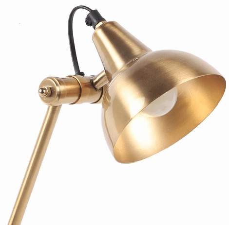 Shiny Gold Adjustable Iron Study Lamp