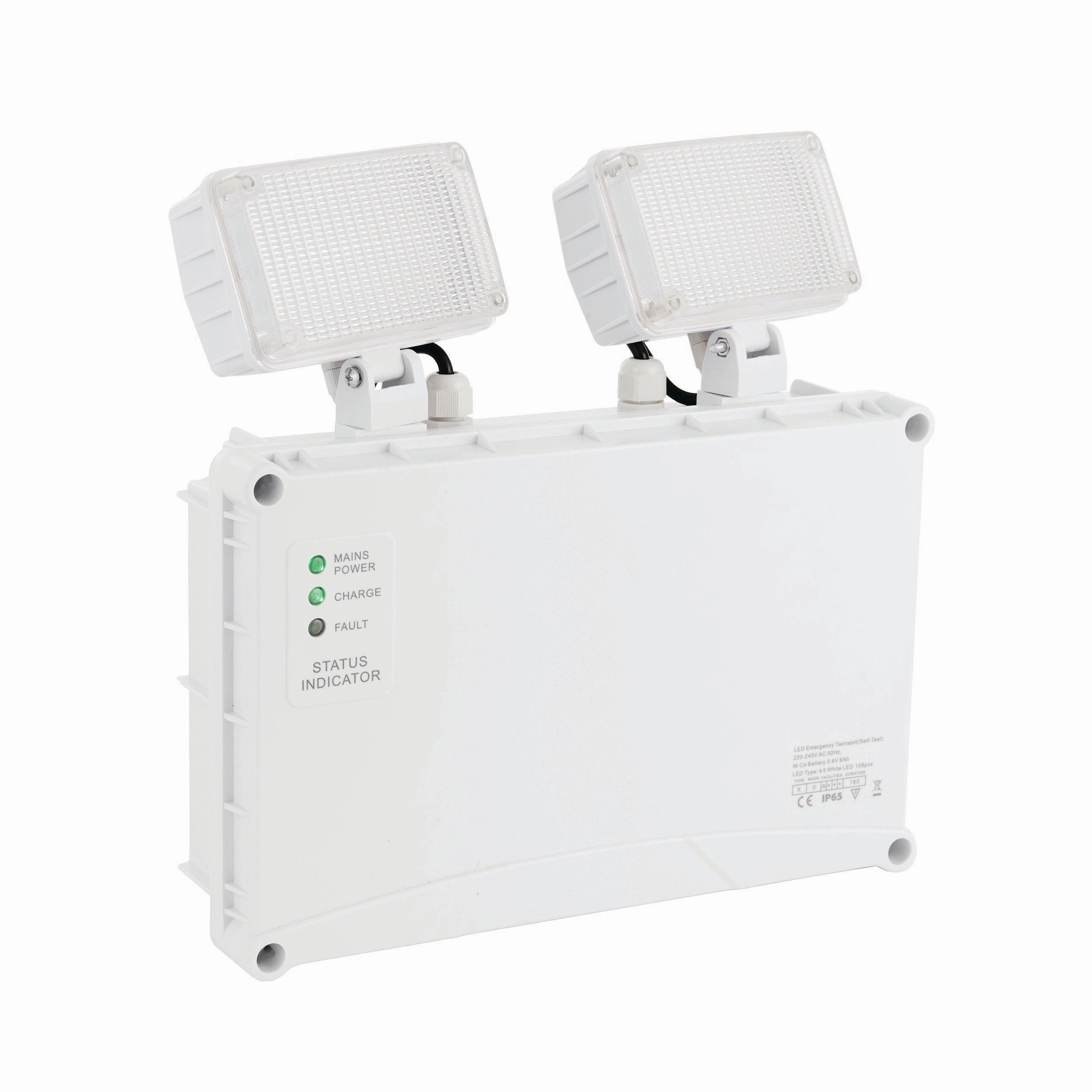 Sight Twin LED Spot Emergency Wall Light IP65 3W