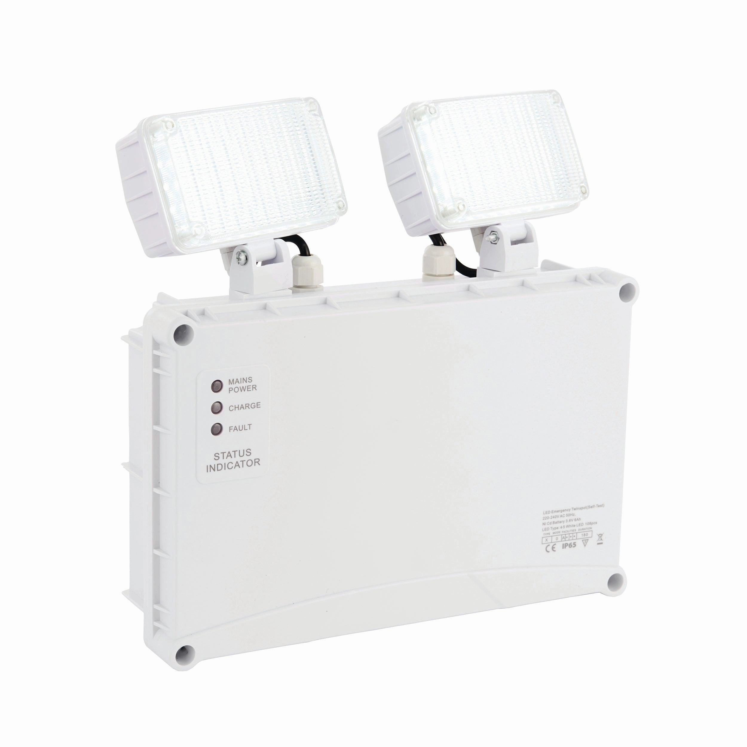 Sight Twin LED Spot Emergency Wall Light IP65 3W weatherproof garden light