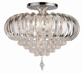Sigma 5 Light Chrome & Acrylic Flush Ceiling Fitting ambient ceiling fixture