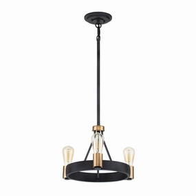 Silas 3 Light Zinc Pendant or Semi Flush flush mount ceiling fixture