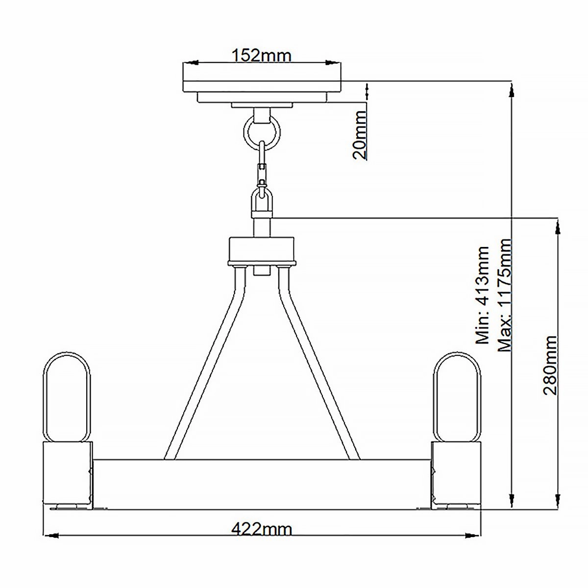 Silas 3 Light Zinc Pendant or Semi Flush