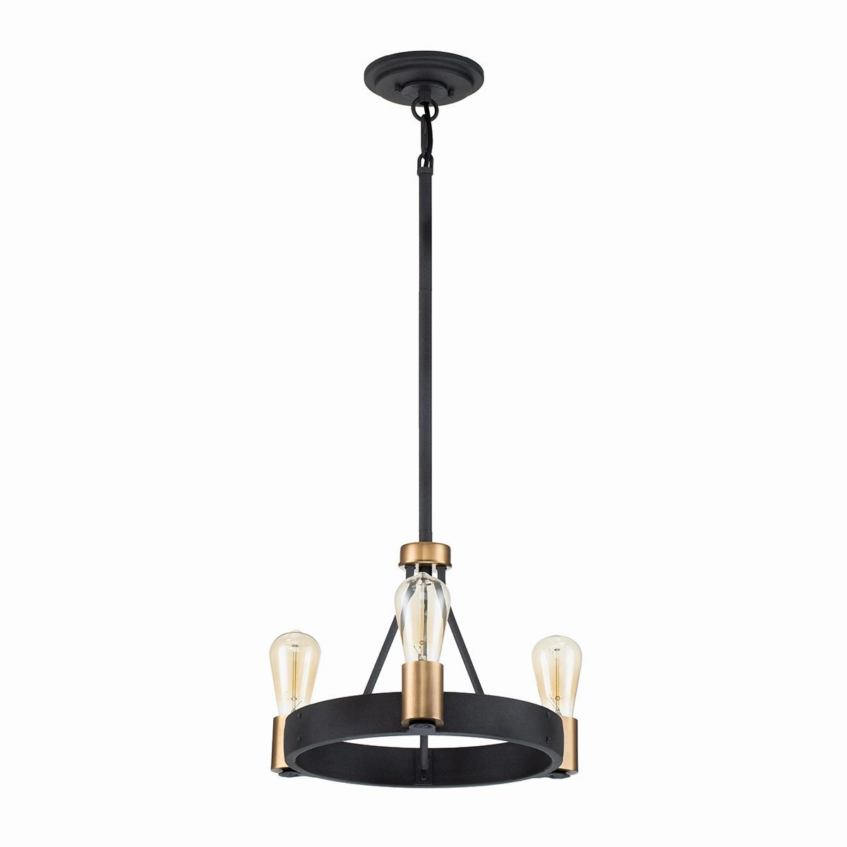 Silas 3 Light Zinc Pendant or Semi Flush flush mount ceiling fixture