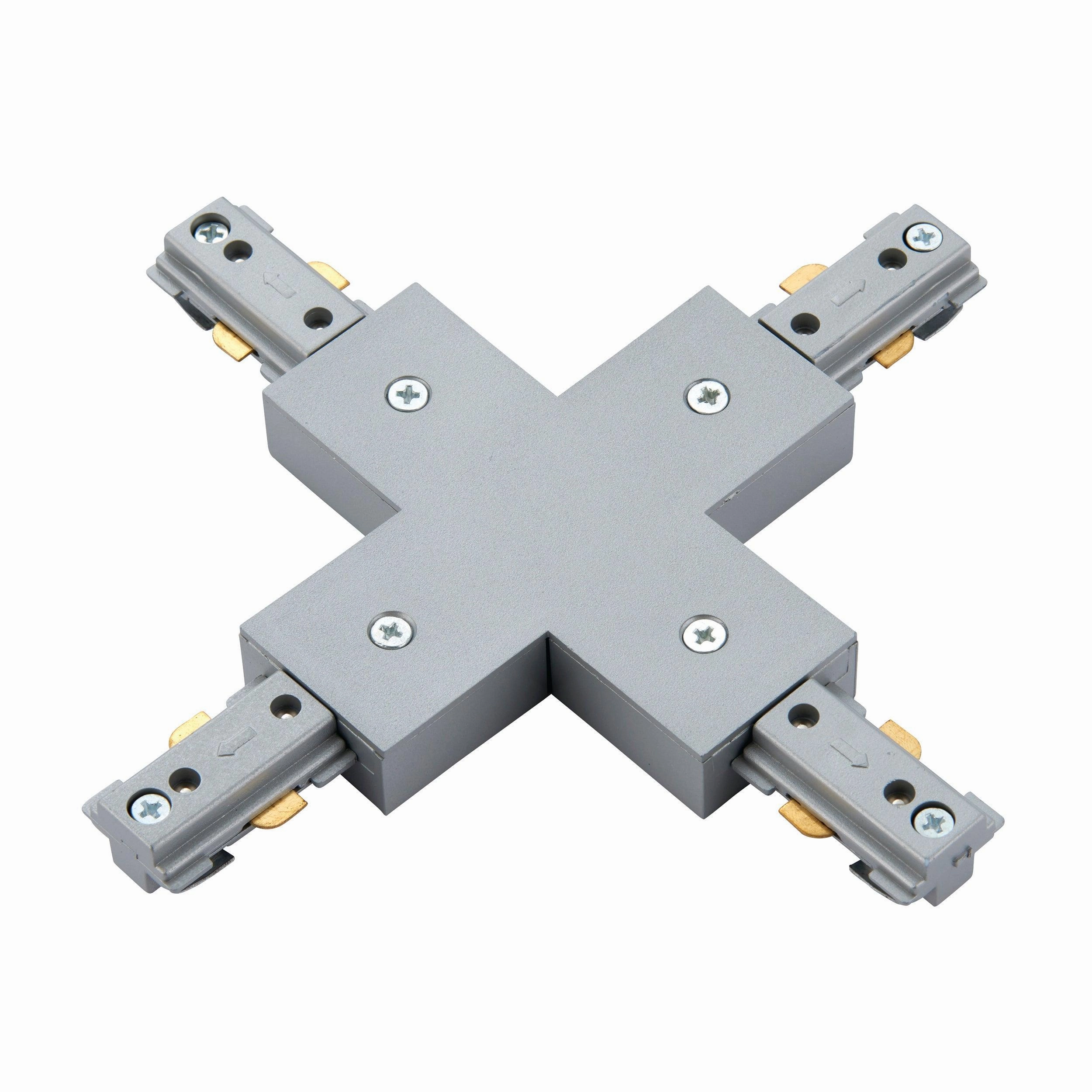 Silver Track X Connector weatherproof garden light
