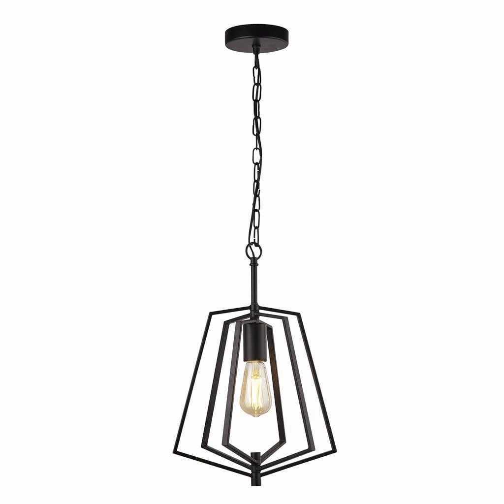 Slinky 1 Light Black Metal Adjustable Ceiling Pendant ambient ceiling fixture