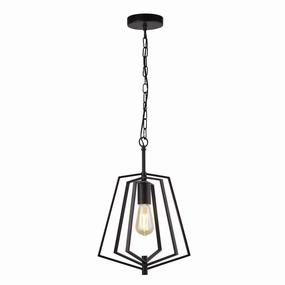 Slinky 1 Light Black Metal Adjustable Ceiling Pendant ambient ceiling fixture