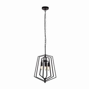 Slinky 3 Light Black Metal Adjustable Ceiling Pendant soft glow ceiling light