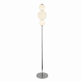 Snowball Art Deco Floor Lamp Chrome Damaged Box creative lampshade design