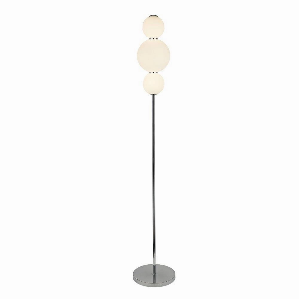 Snowball Art Deco Floor Lamp Chrome Damaged Box creative lampshade design