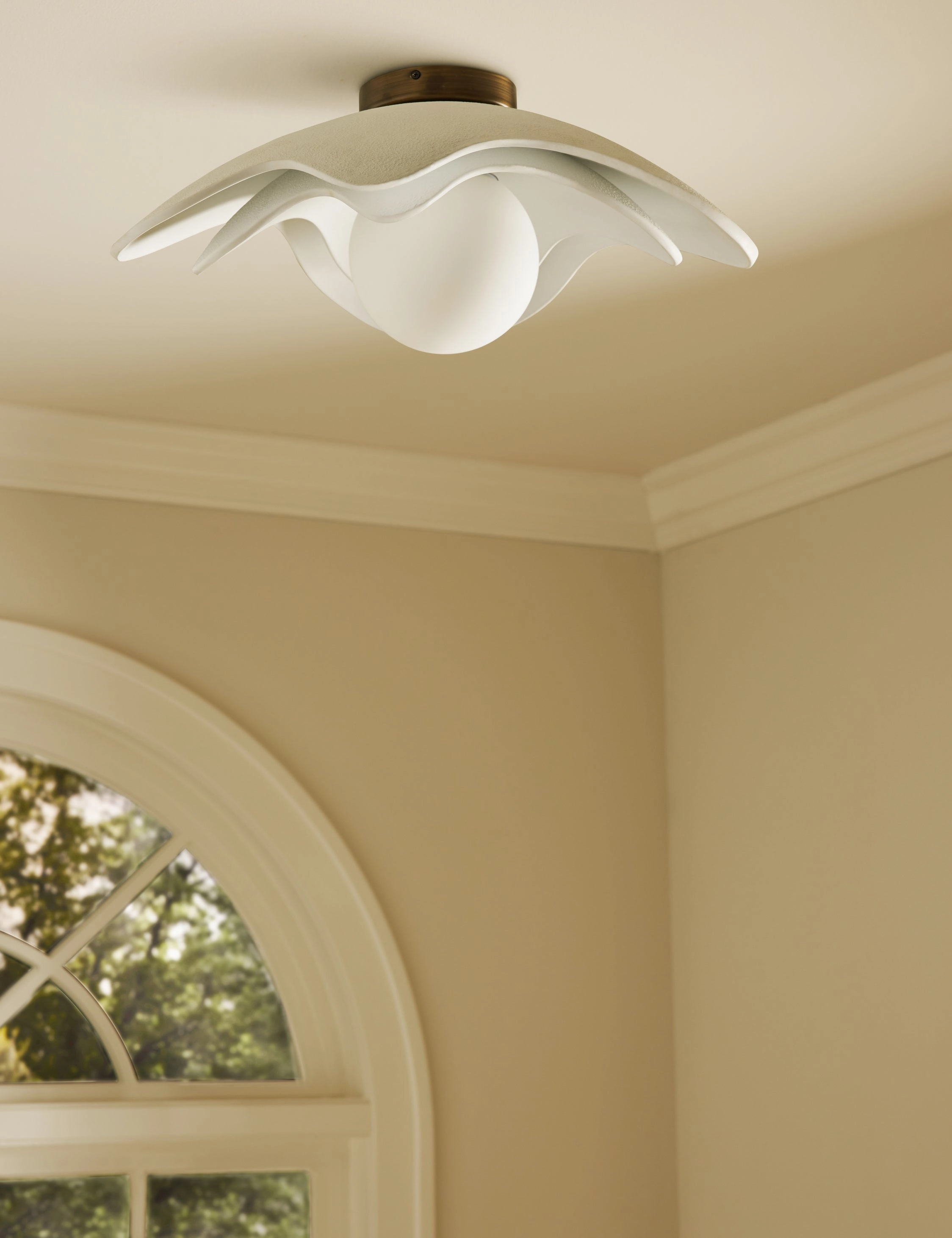 Soft Petal Flush Mount Light by Lolly Lolly Ceramics