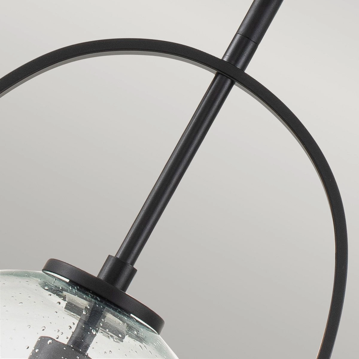 Somerset 1 Light Medium Black and Clear Pendant Light