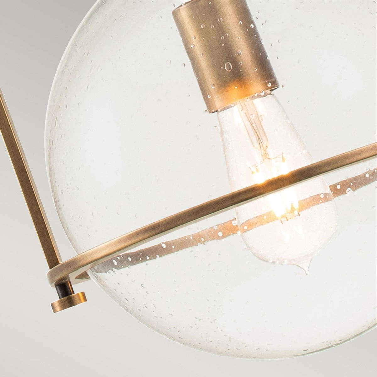Somerset 1 Light Medium Brass and Clear Pendant Light