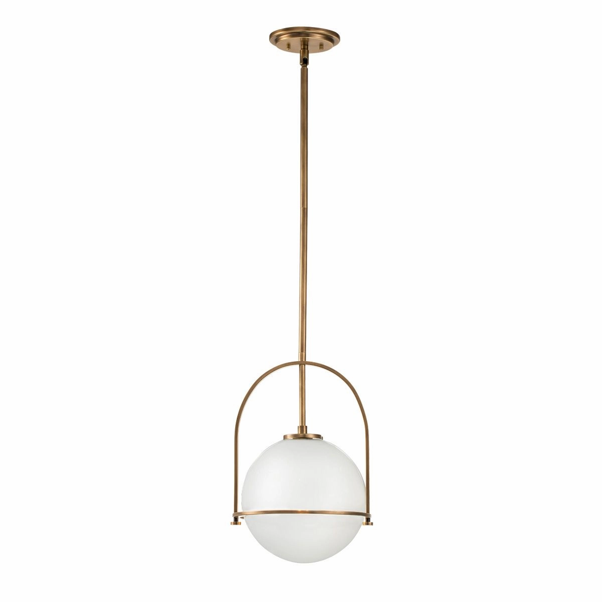 Somerset 1 Light Medium Brass Pendant Light flush mount ceiling fixture