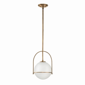 Somerset 1 Light Medium Brass Pendant Light flush mount ceiling fixture