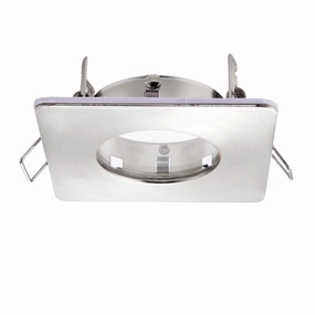 Speculo Brushed Chrome Square Recessed Light IP65 50W adjustable floor standing lamp