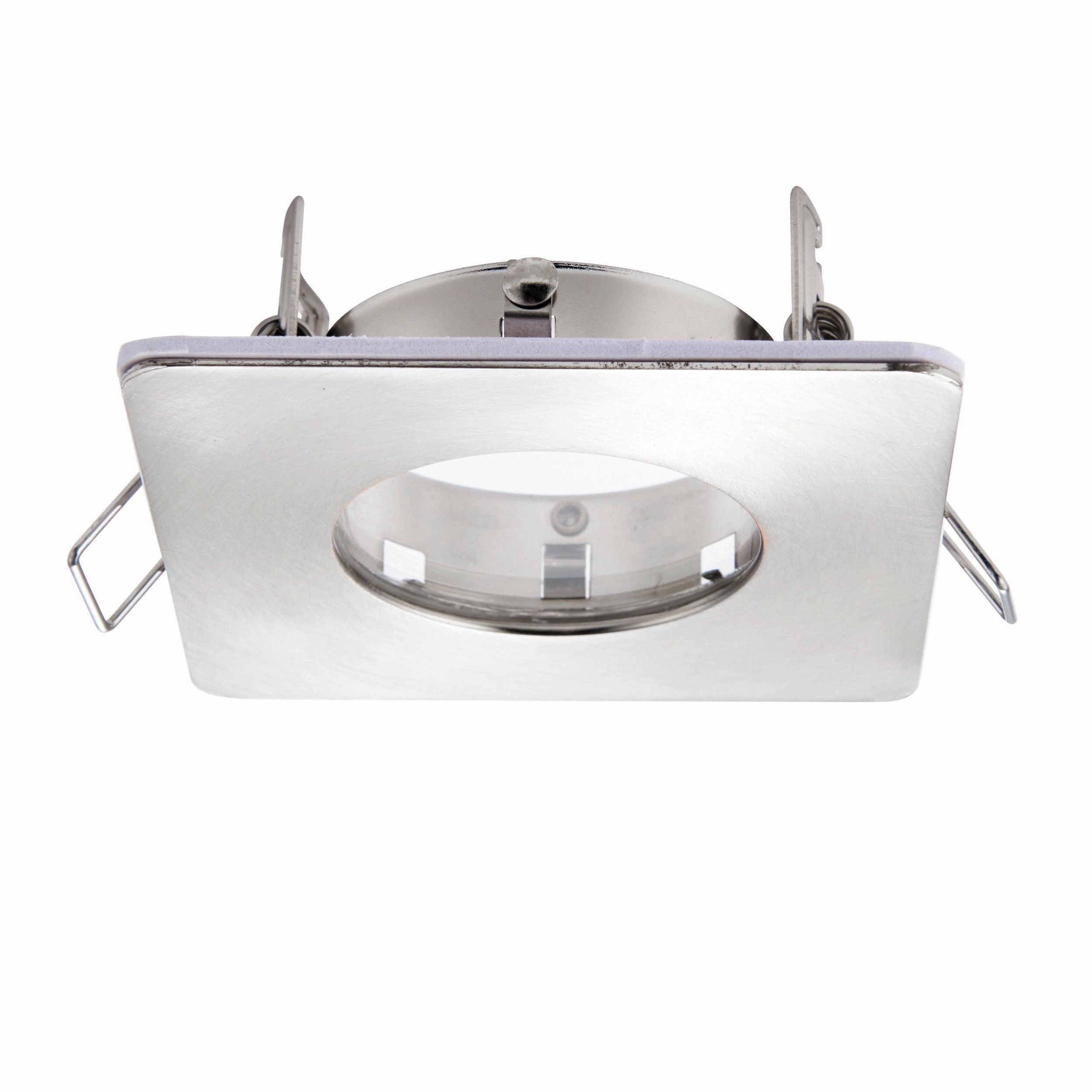 Speculo Brushed Chrome Square Recessed Light IP65 50W adjustable floor standing lamp