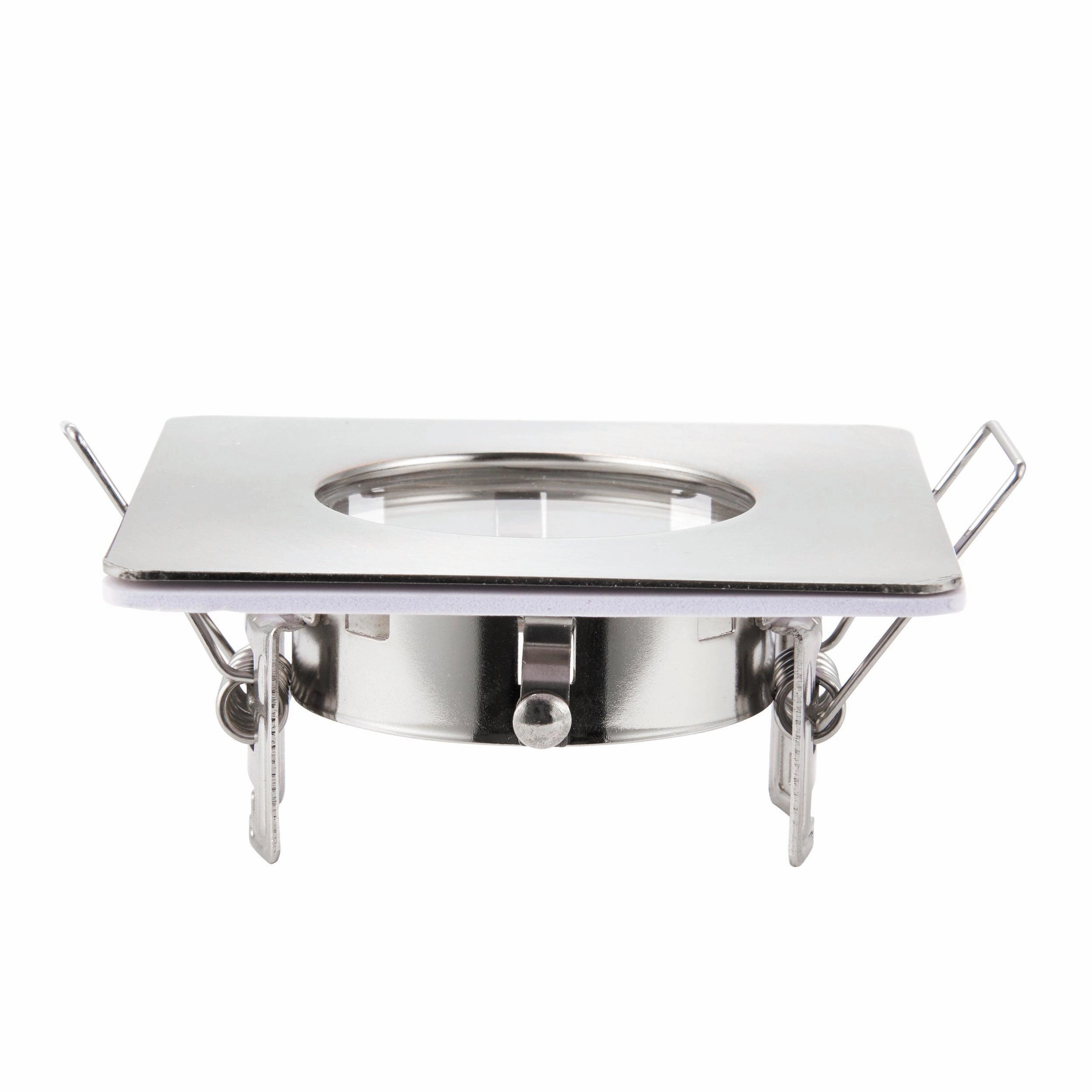 Speculo Brushed Chrome Square Recessed Light IP65 50W