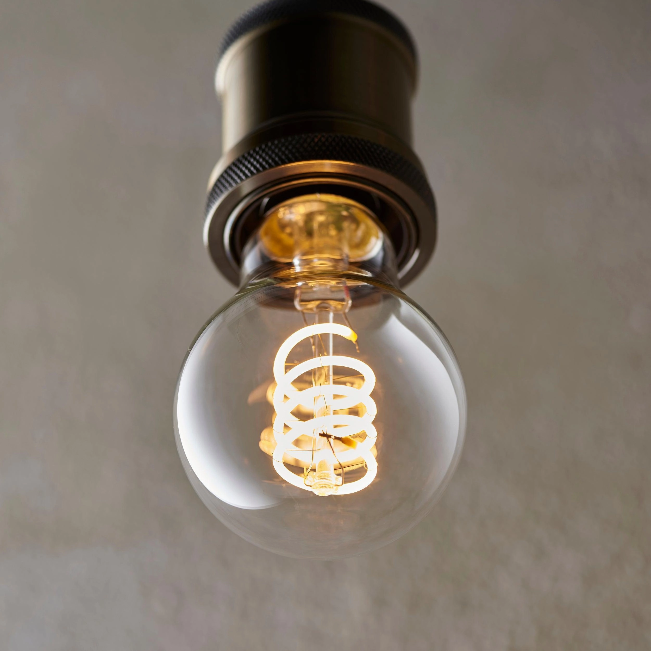 Spiral E27 Clear Glass LED Filament GLS Dimmable 4w Light Bulb