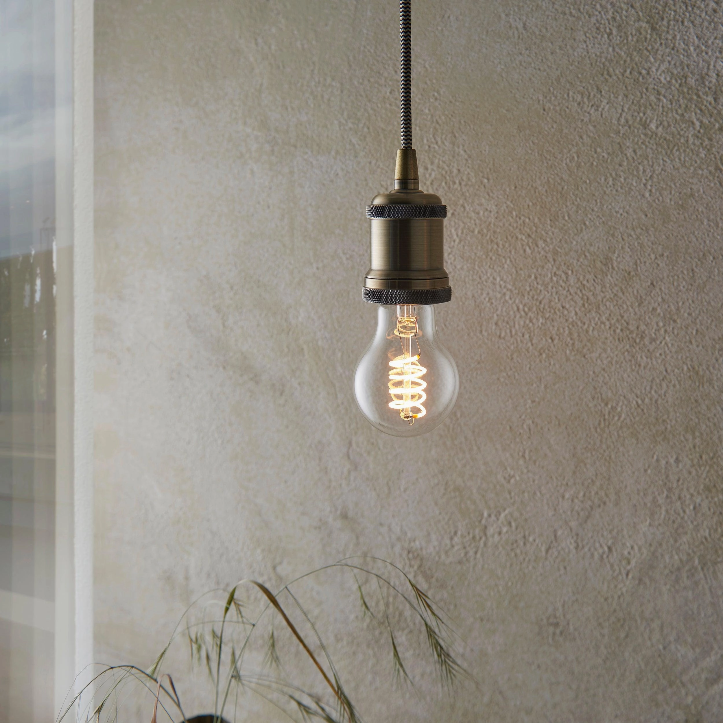 Spiral E27 Clear Glass LED Filament GLS Dimmable 4w Light Bulb