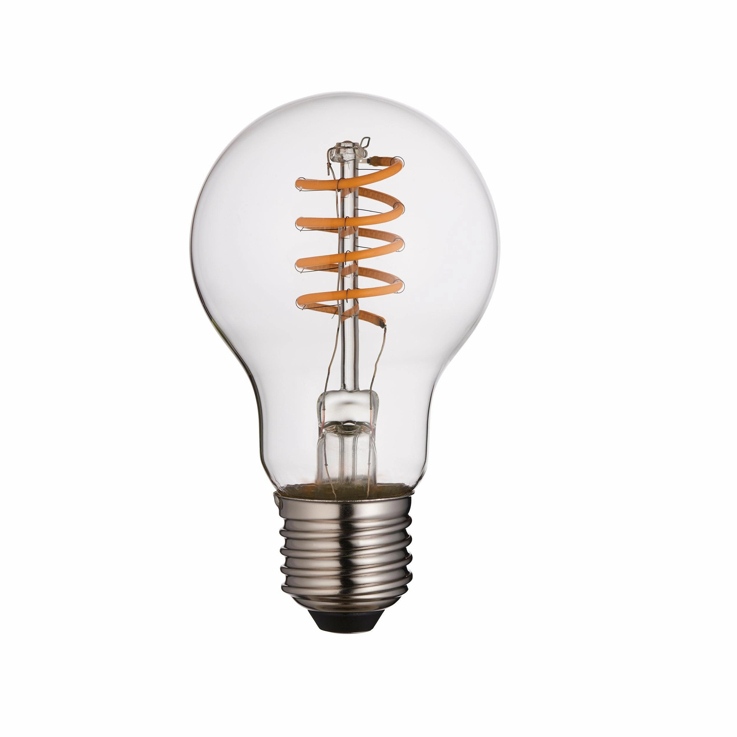 Spiral E27 Clear Glass LED Filament GLS Dimmable 4w Light Bulb