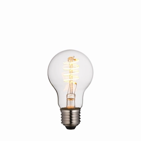 Spiral E27 Clear Glass LED Filament GLS Dimmable 4w Light Bulb contemporary ceiling fixture