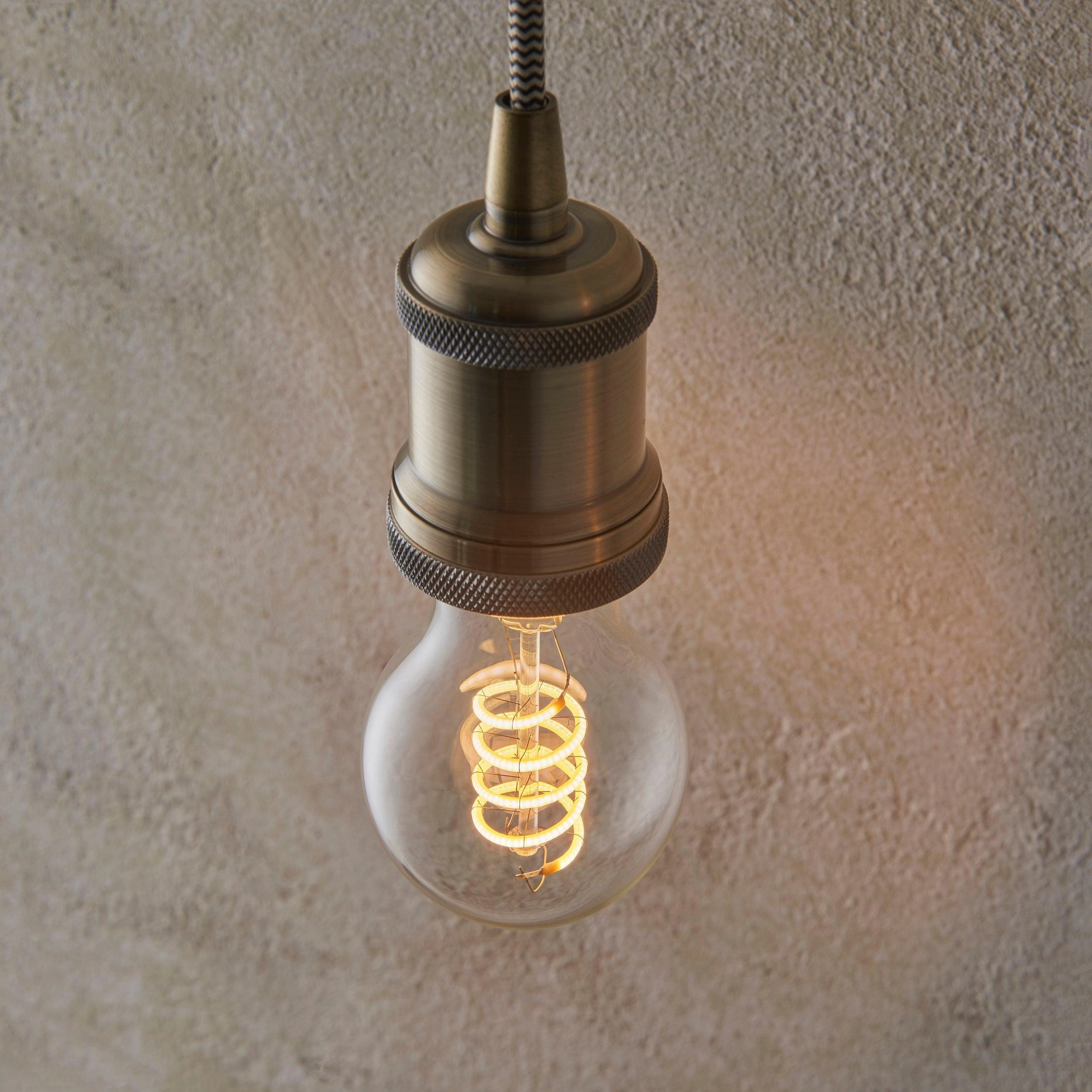 Spiral E27 Clear Glass LED Filament GLS Dimmable 4w Light Bulb
