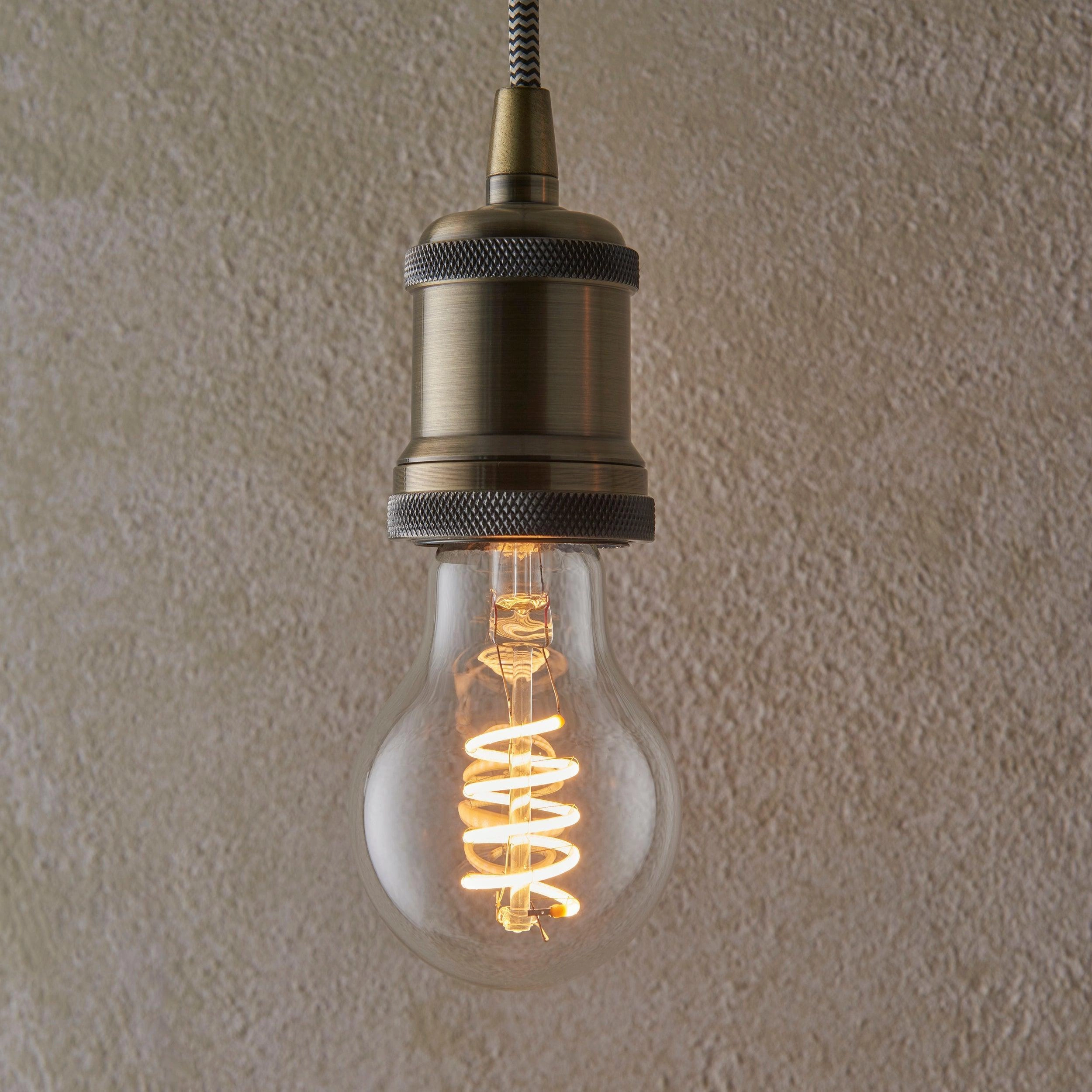 Spiral E27 Clear Glass LED Filament GLS Dimmable 4w Light Bulb