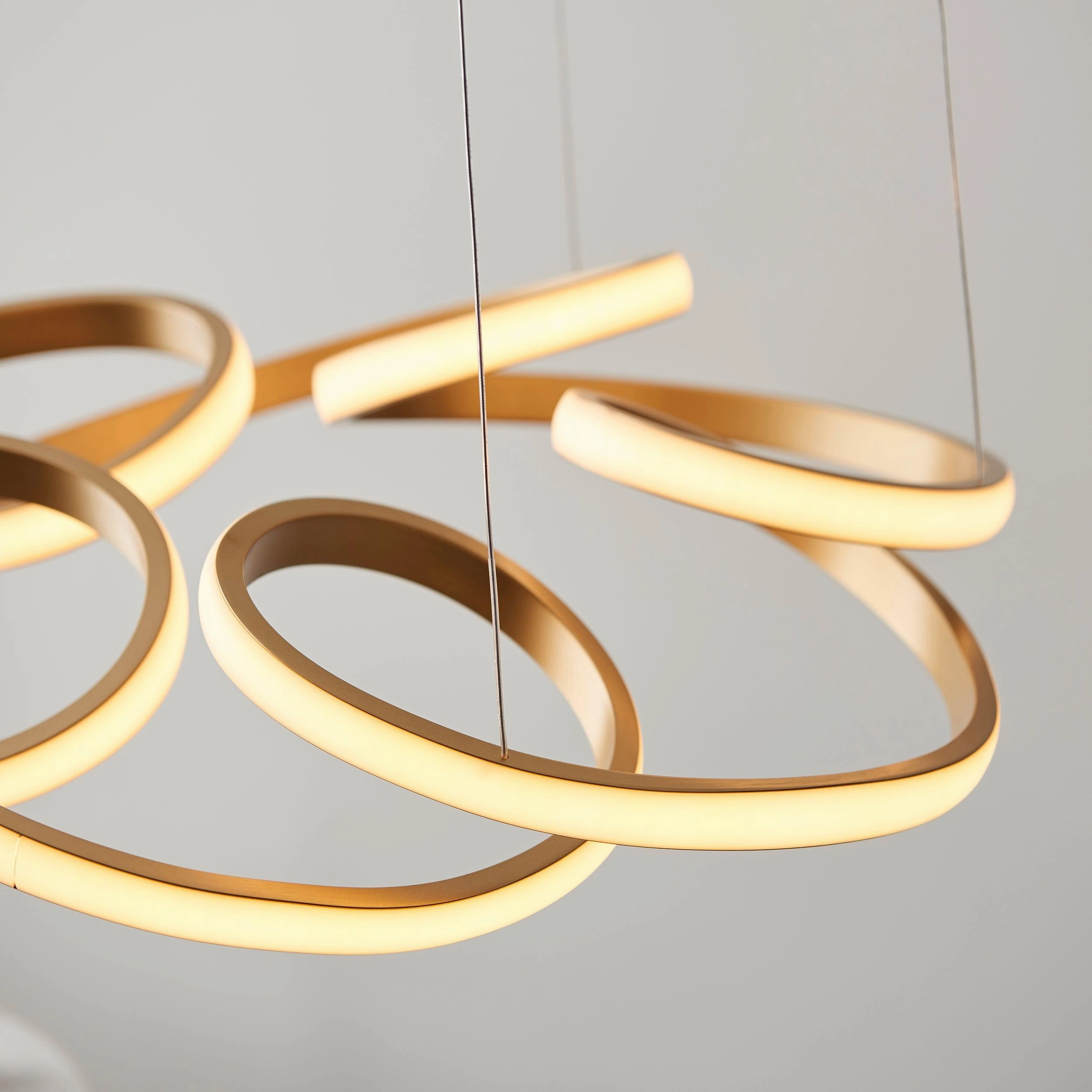 Spiral Gold Modern LED Ceiling Pendant Light