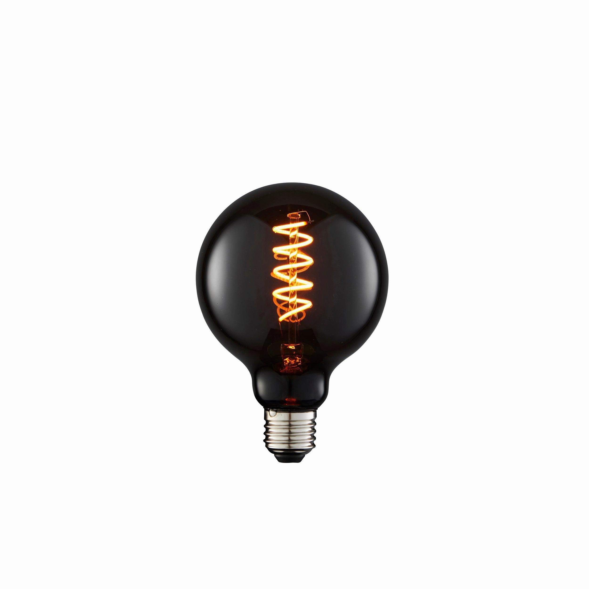Spiral Medium E27 Smoked Glass Decorative LED 4w Light Bulb contemporary ceiling fixture