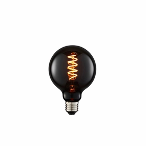 Spiral Medium E27 Smoked Glass Decorative LED 4w Light Bulb contemporary ceiling fixture