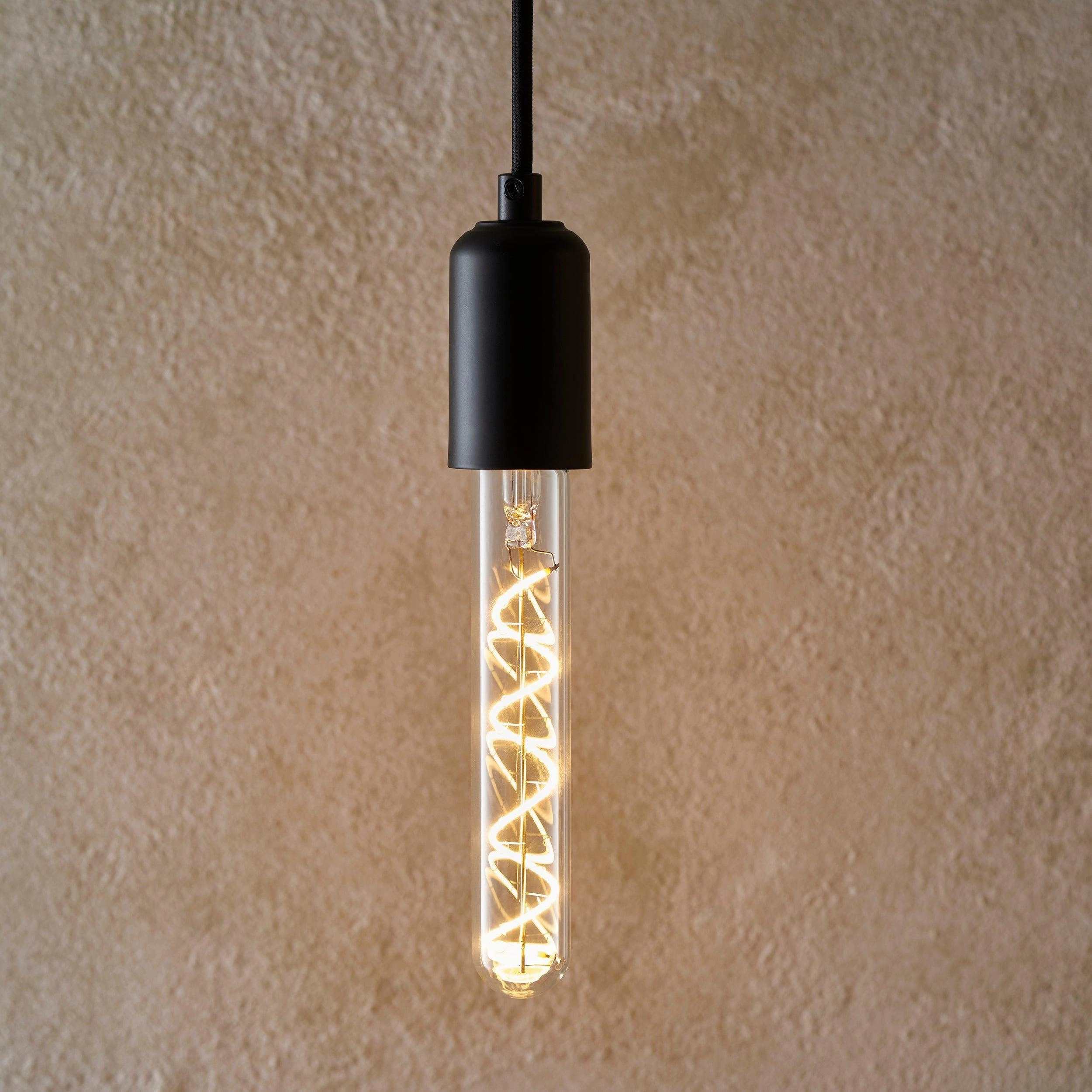 Spiral Tubular E27 Filament Clear Glass 4W LED Light Bulb