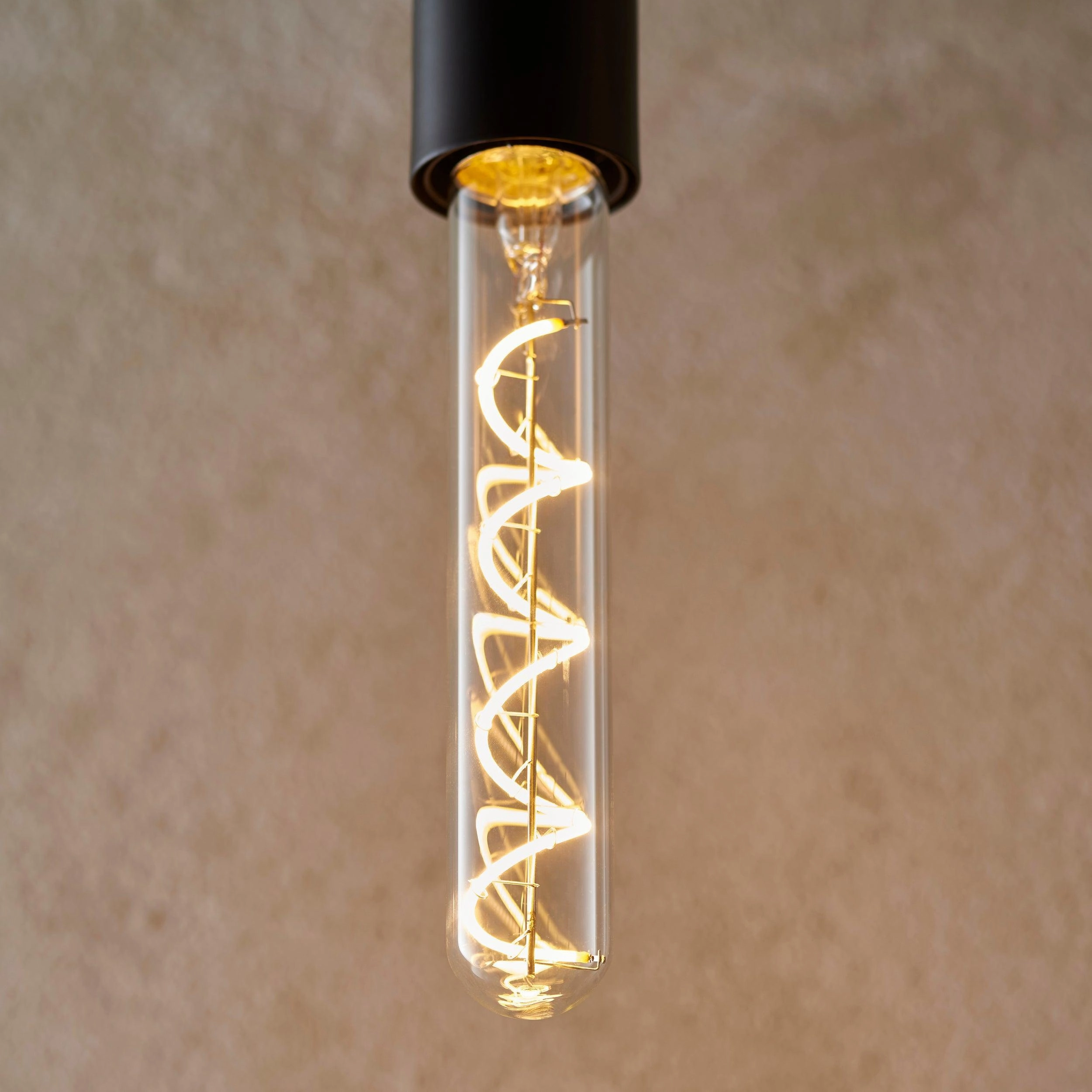 Spiral Tubular E27 Filament Clear Glass 4W LED Light Bulb