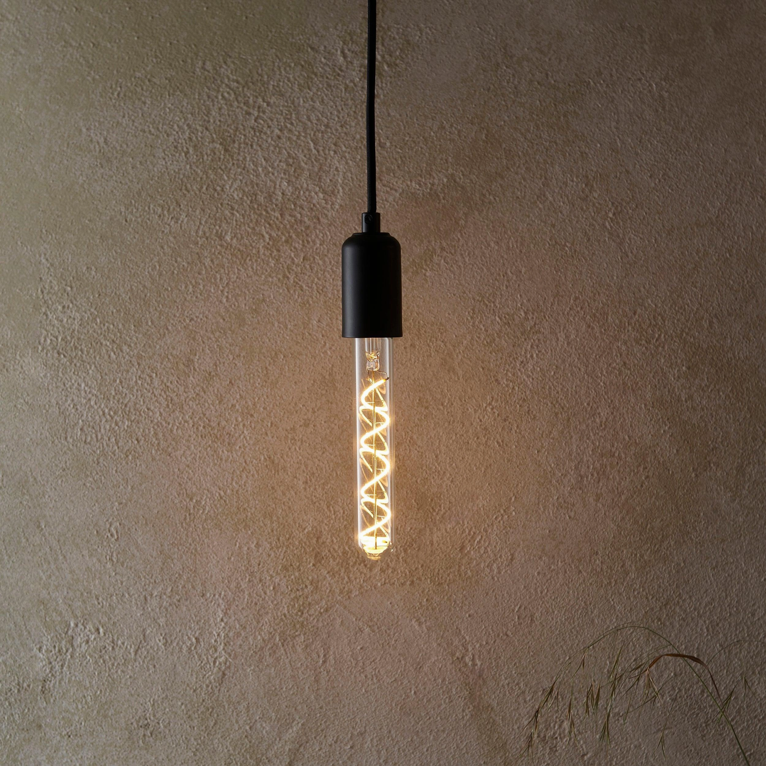 Spiral Tubular E27 Filament Clear Glass 4W LED Light Bulb