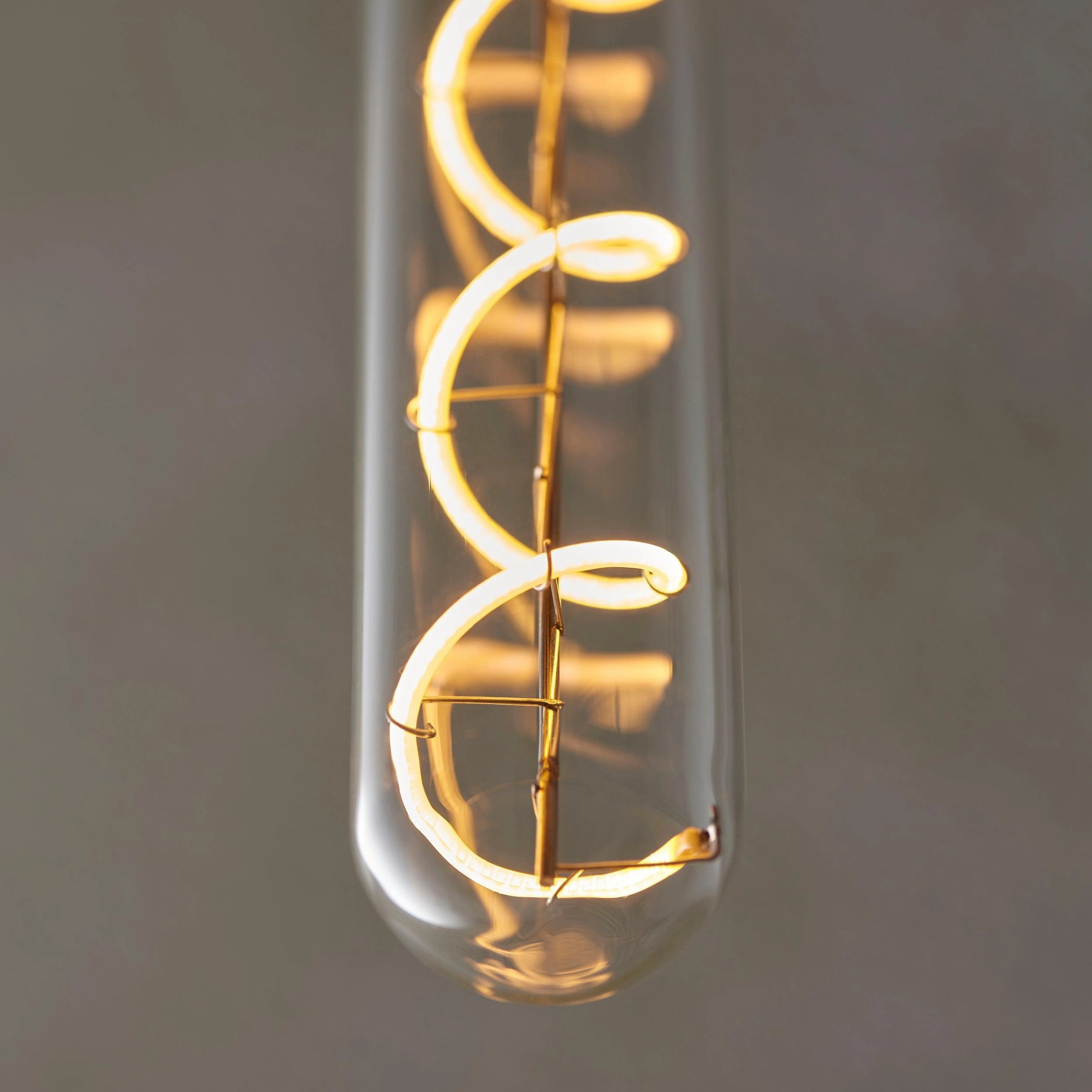 Spiral Tubular E27 Filament Clear Glass 4W LED Light Bulb