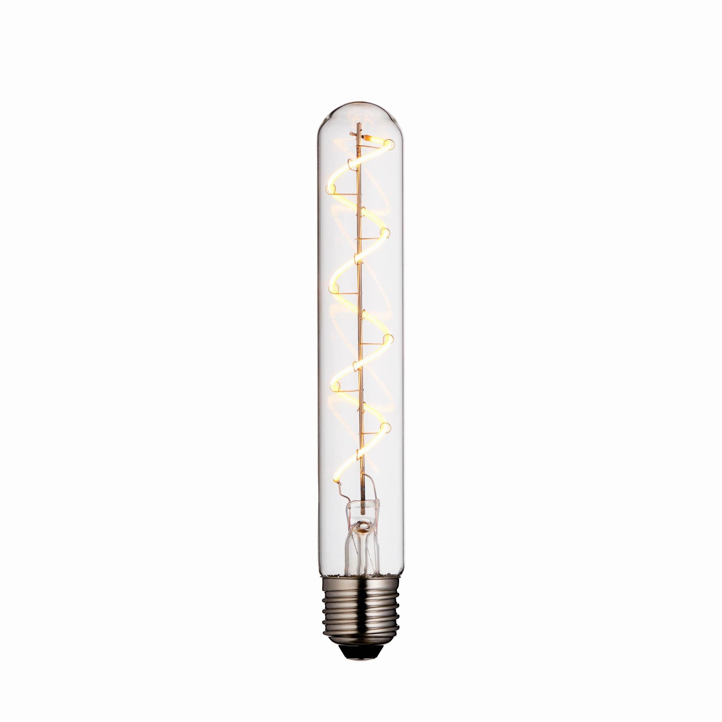 Spiral Tubular E27 Filament Clear Glass 4W LED Light Bulb contemporary ceiling fixture