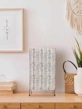 Square Four Leg Blue Dye Print Table Lamp decorative ceiling fixture