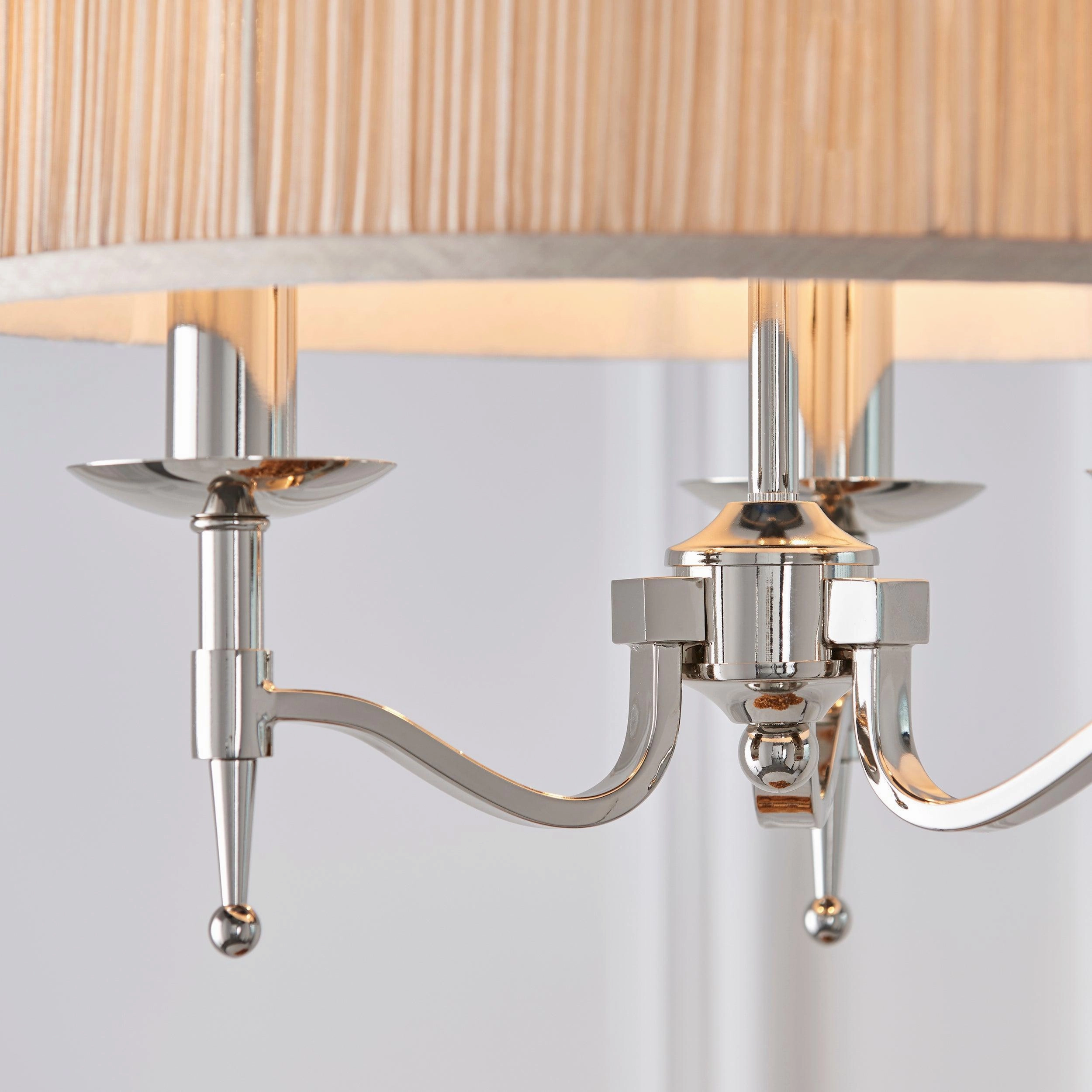 Stanford Polished Nickel Finish 3 Light Pendant