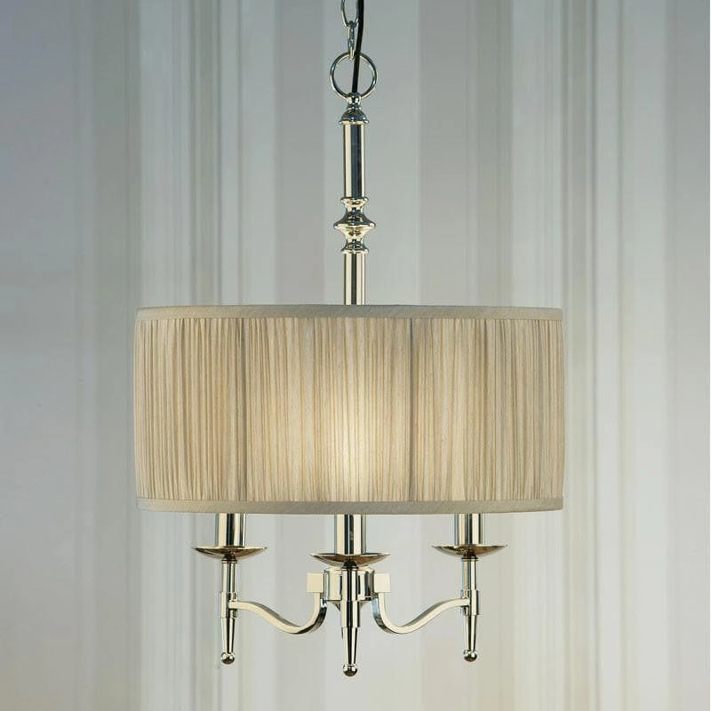 Stanford Polished Nickel Finish 3 Light Pendant