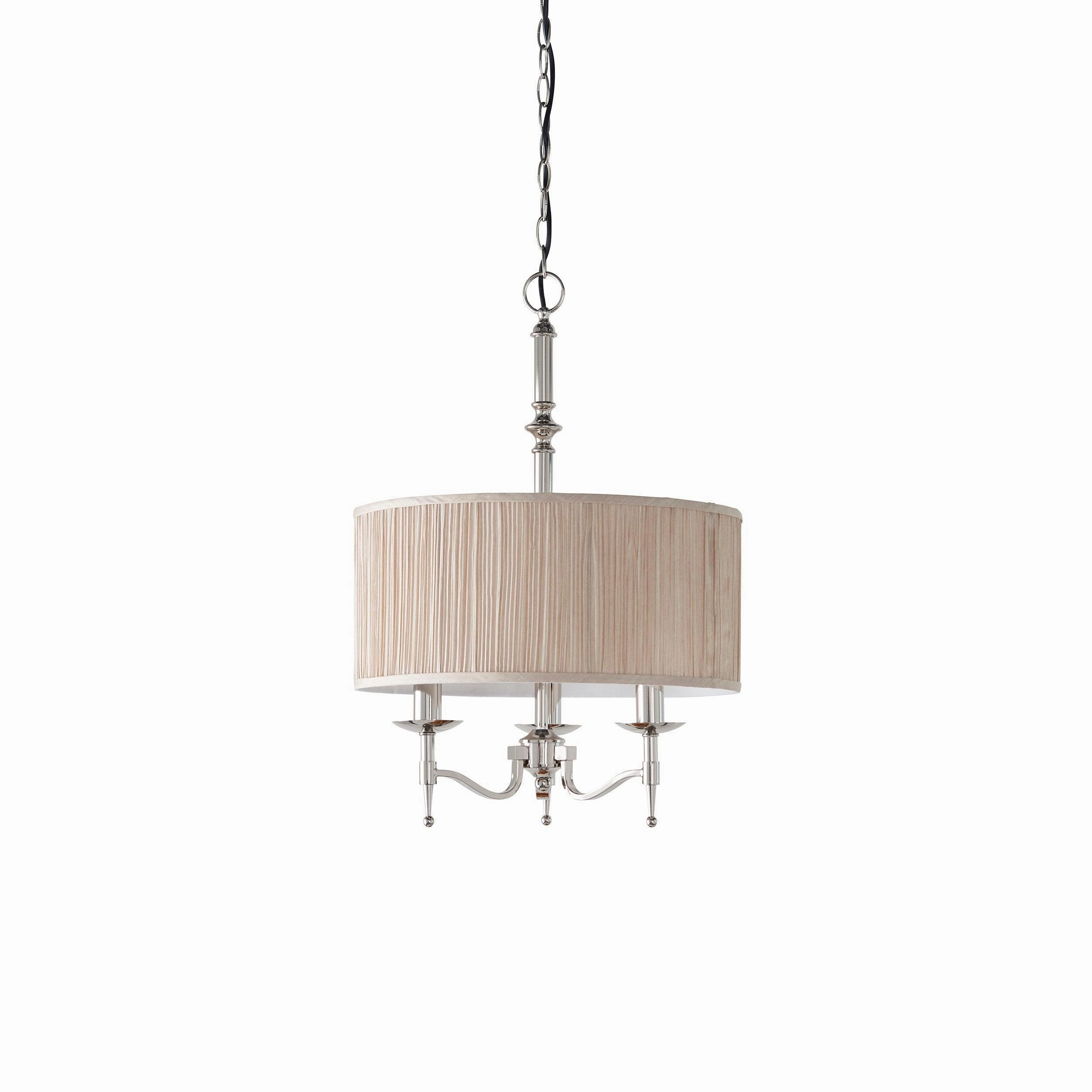 Stanford Polished Nickel Finish 3 Light Pendant