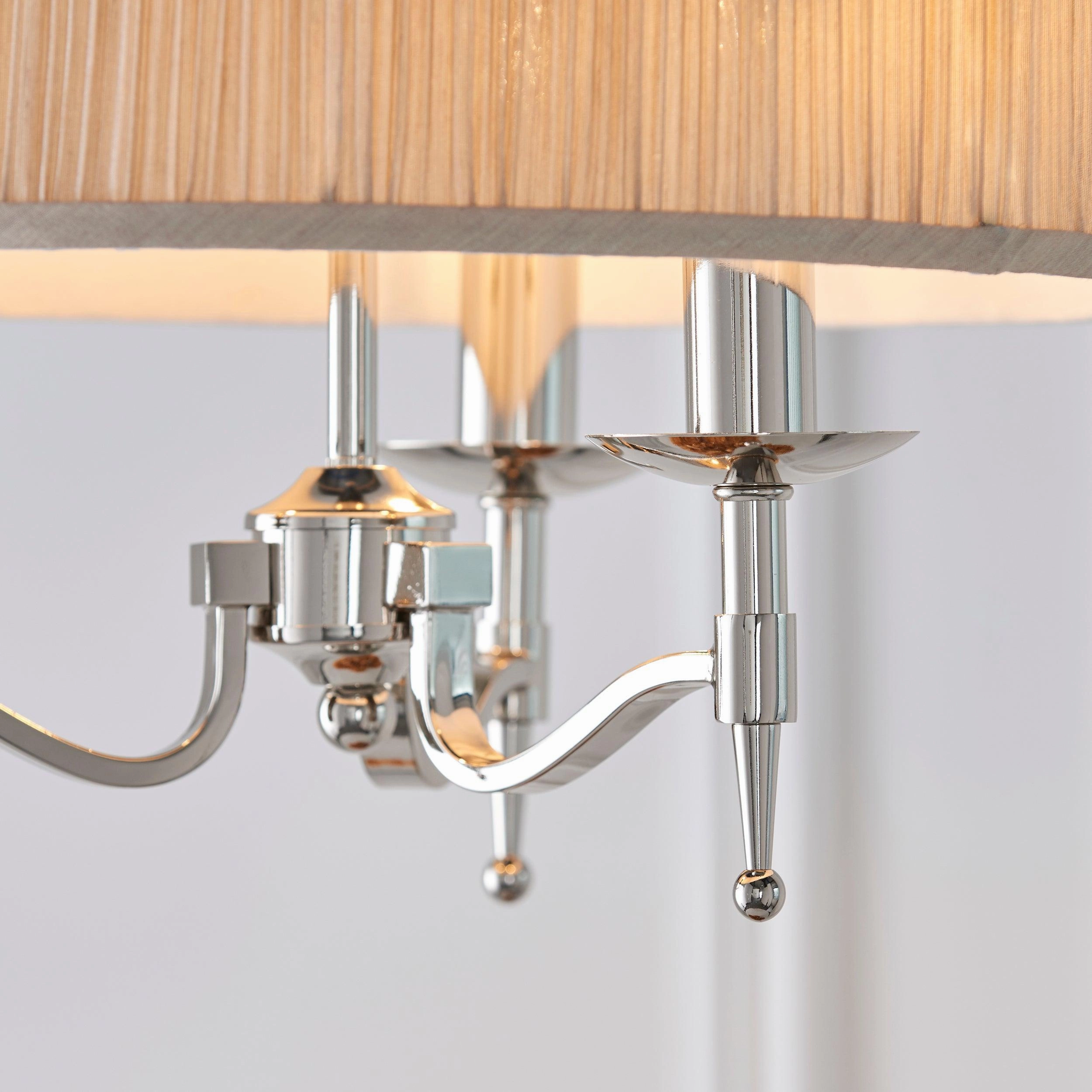 Stanford Polished Nickel Finish 3 Light Pendant