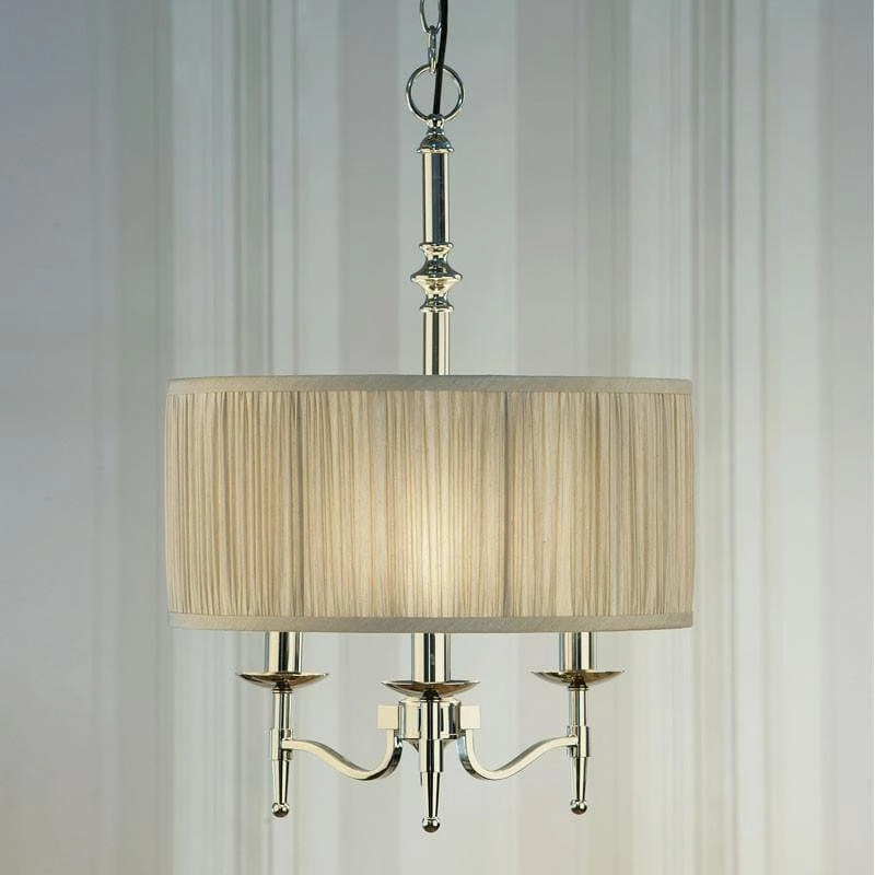 Stanford Polished Nickel Finish 3 Light Pendant