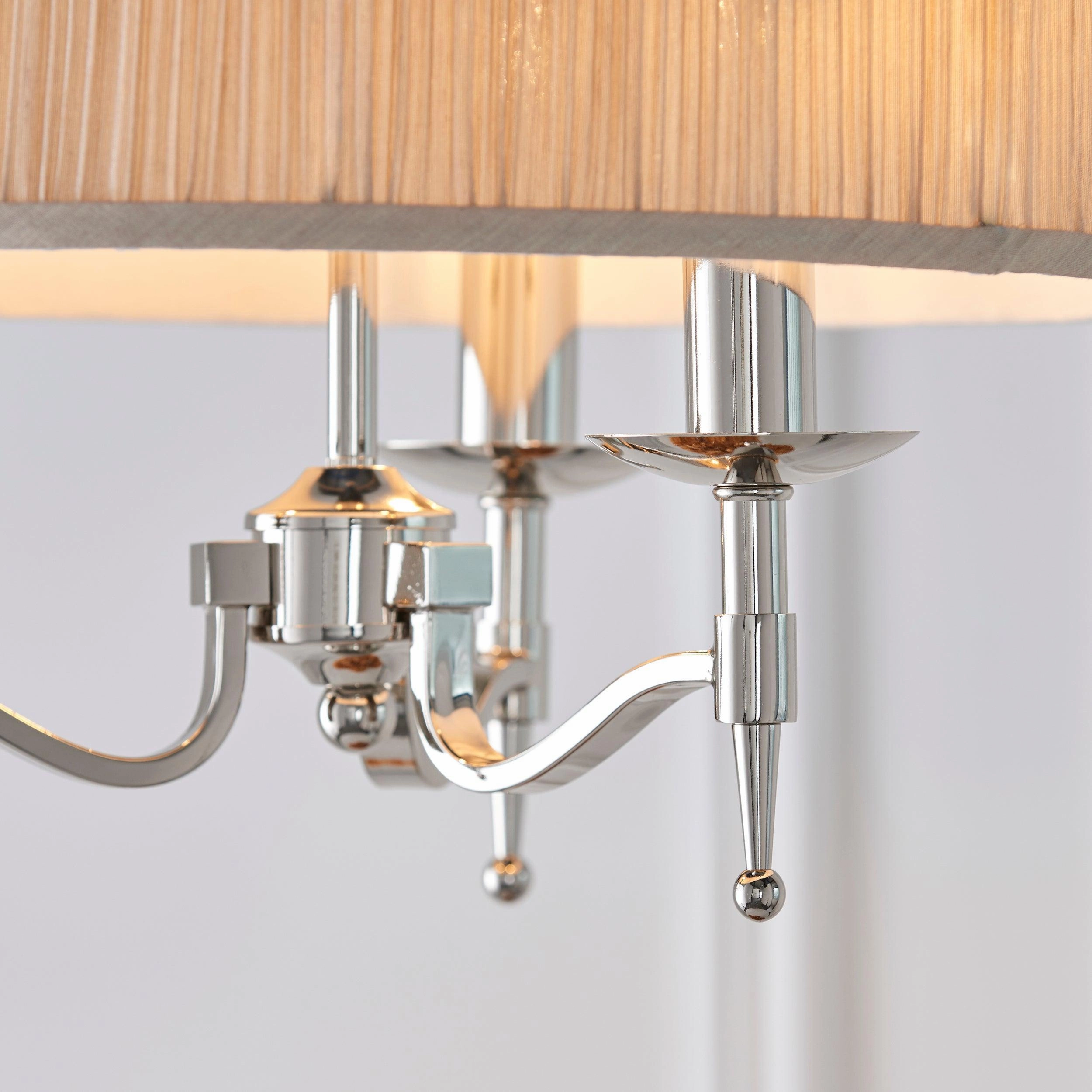 Stanford Polished Nickel Finish 3 Light Pendant