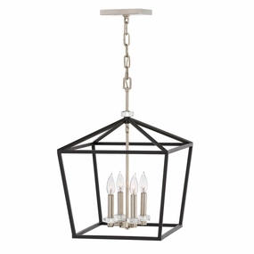 Stinson 4 Light Large Black Pendant or Semi Flush Ceiling Light flush mount ceiling fixture