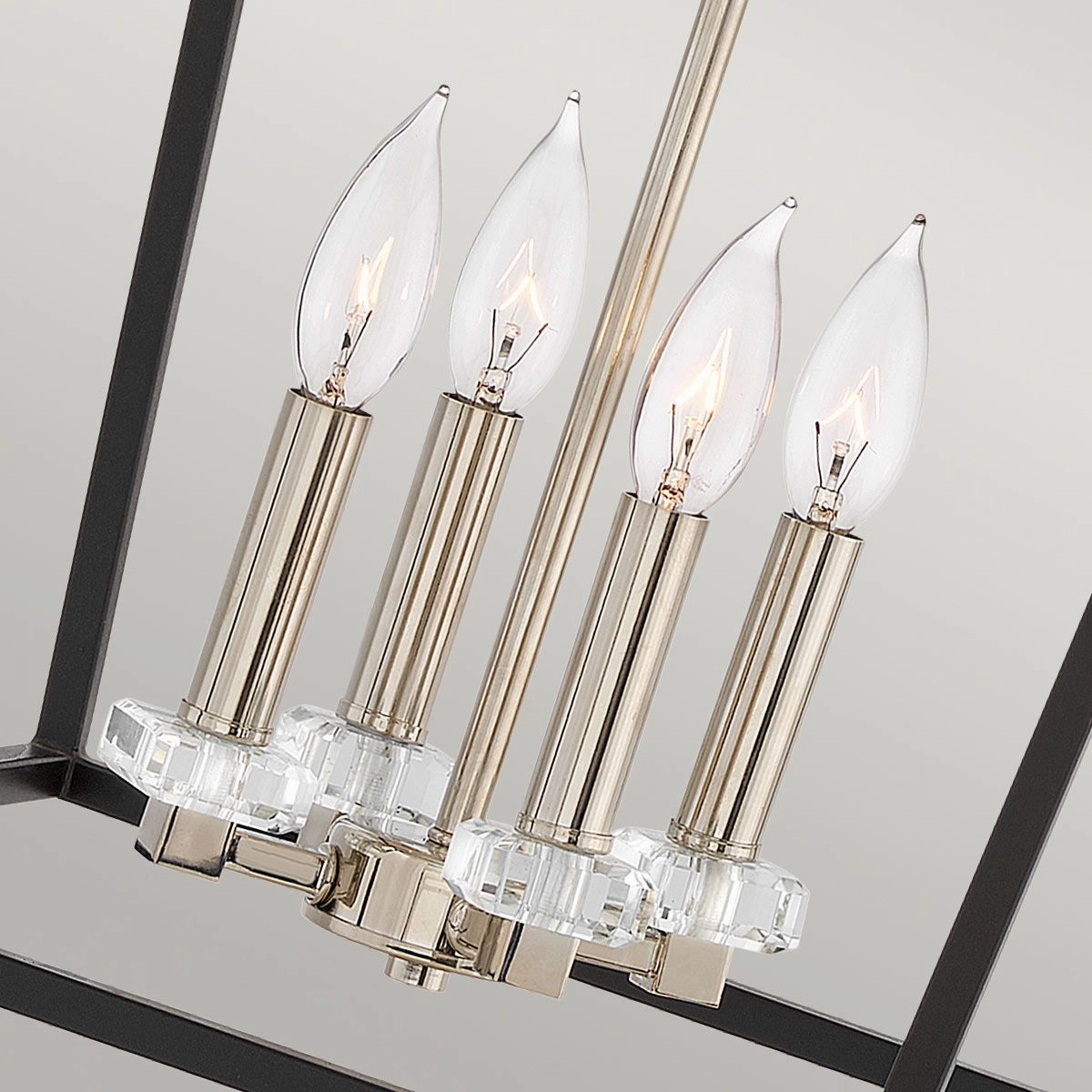 Stinson 4 Light Large Black Pendant or Semi Flush Ceiling Light
