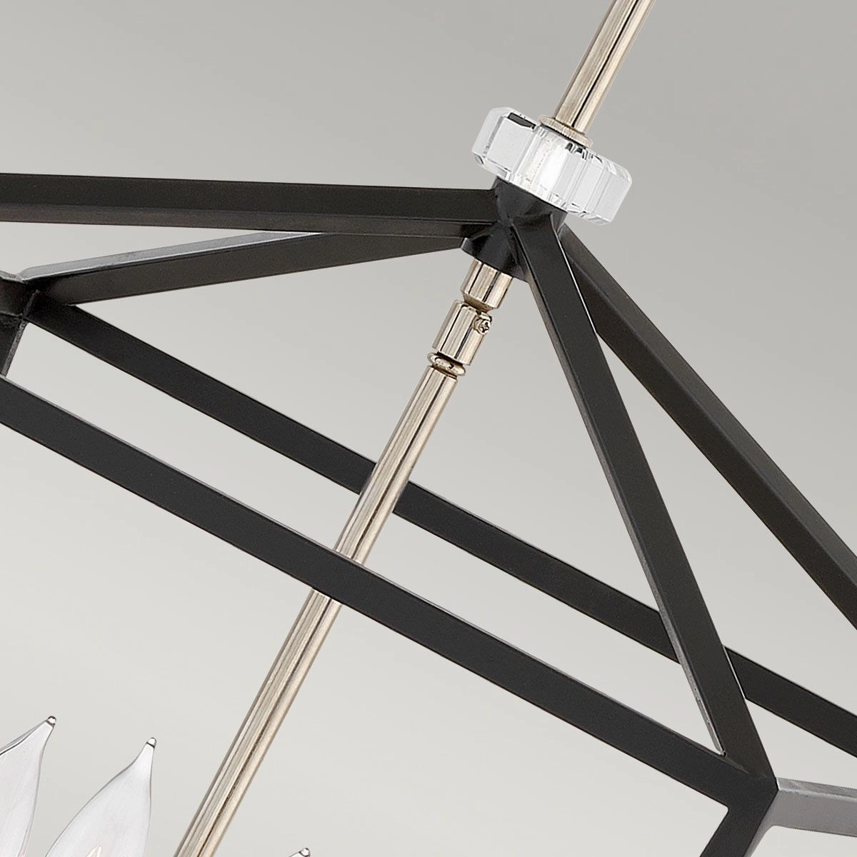 Stinson 4 Light Large Black Pendant or Semi Flush Ceiling Light
