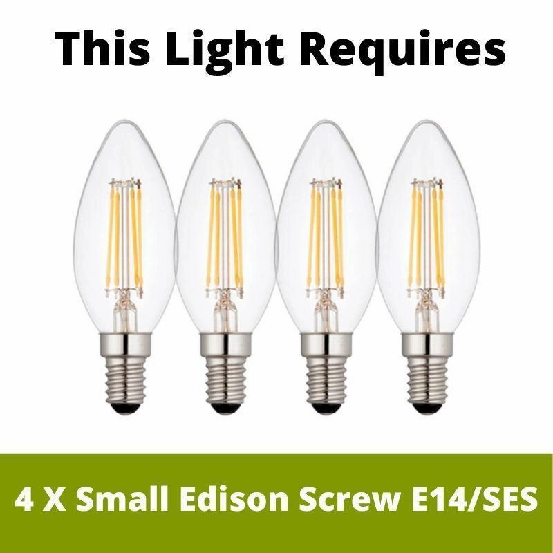 Stinson 4 Light Large Black Pendant or Semi Flush Ceiling Light